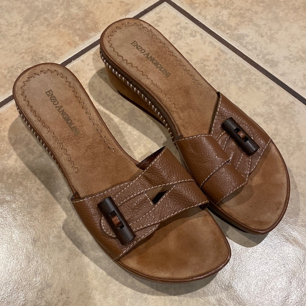 Enzo Angiolini wedge slides 8 1/2